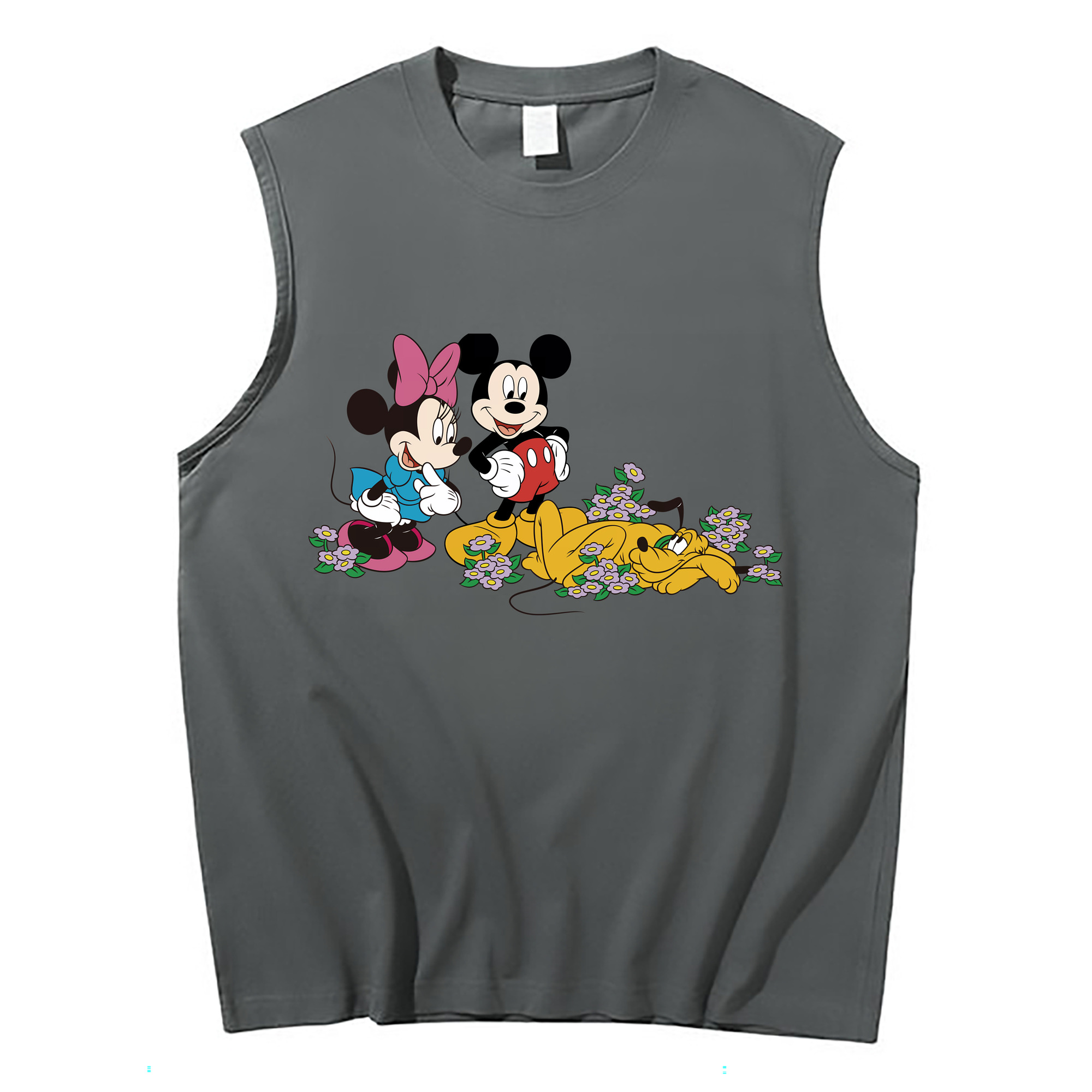 （画像用） ミッキーマウス Mickey Mouse コットン100％タンクトップ（フロントプリント）